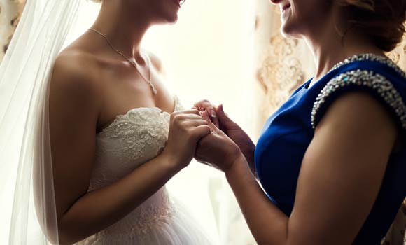 Mother and Bride Holding hands